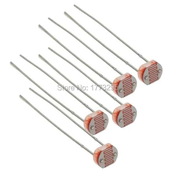 5 x Photoresistor Photoresistor LDR Sensor Resistor Light-Dependent GL5516 5 mm