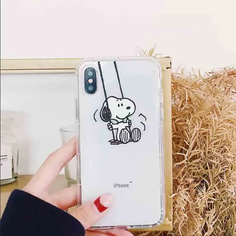 Мультфильм Чарли Браун чехол для телефона iPhone X 6 S 7 8 плюс крышка Анти осень Air