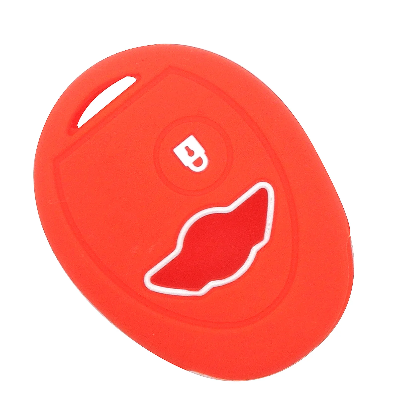 Jingyuqin силиконовый чехол для ключа автомобиля bmw Mini Cooper R50 R53 1 кнопка дистанционного ключа чехол защитный держатель - Название цвета: Красный