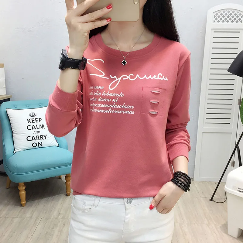 

BOBOKATEER letter sweatshirt women tops casual sweat femme sudadera mujer 2019 long sleeve sweatshirts women clothes felpe donna