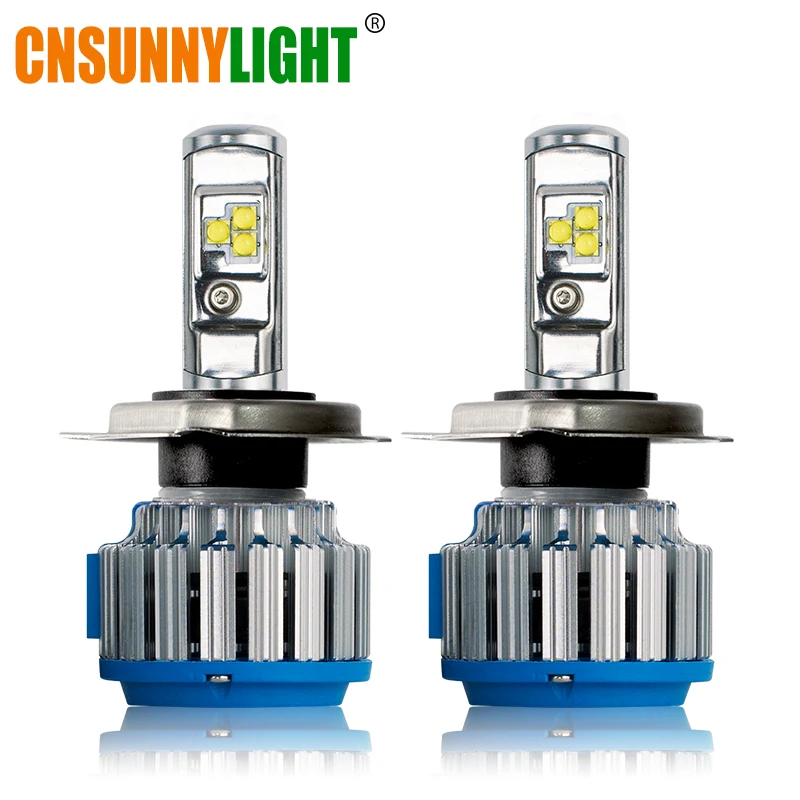 Cnsunnylight H4 H13 Hi/lo автомобиля светодиодные фары высокой Мощность HB2 9003 9007/HB5 9004/HB1 40 Вт X2 белый 6000 К лампы заменить би ксеноновая лампа - изображение