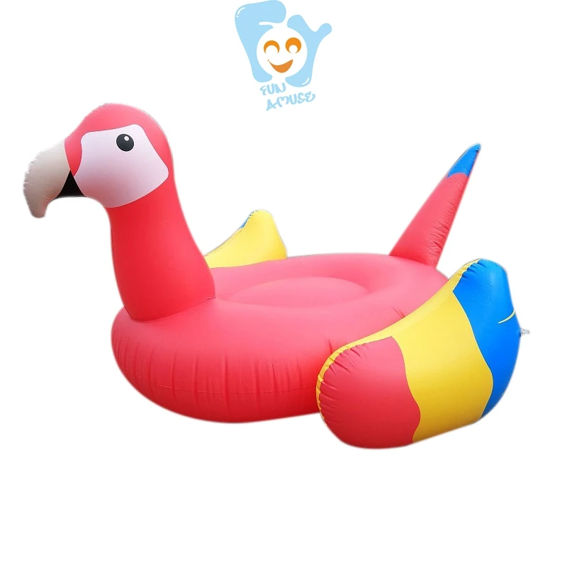 Giant 225cm Inflatable Parrot Pool Float Swimming Water Toys Fun Ride