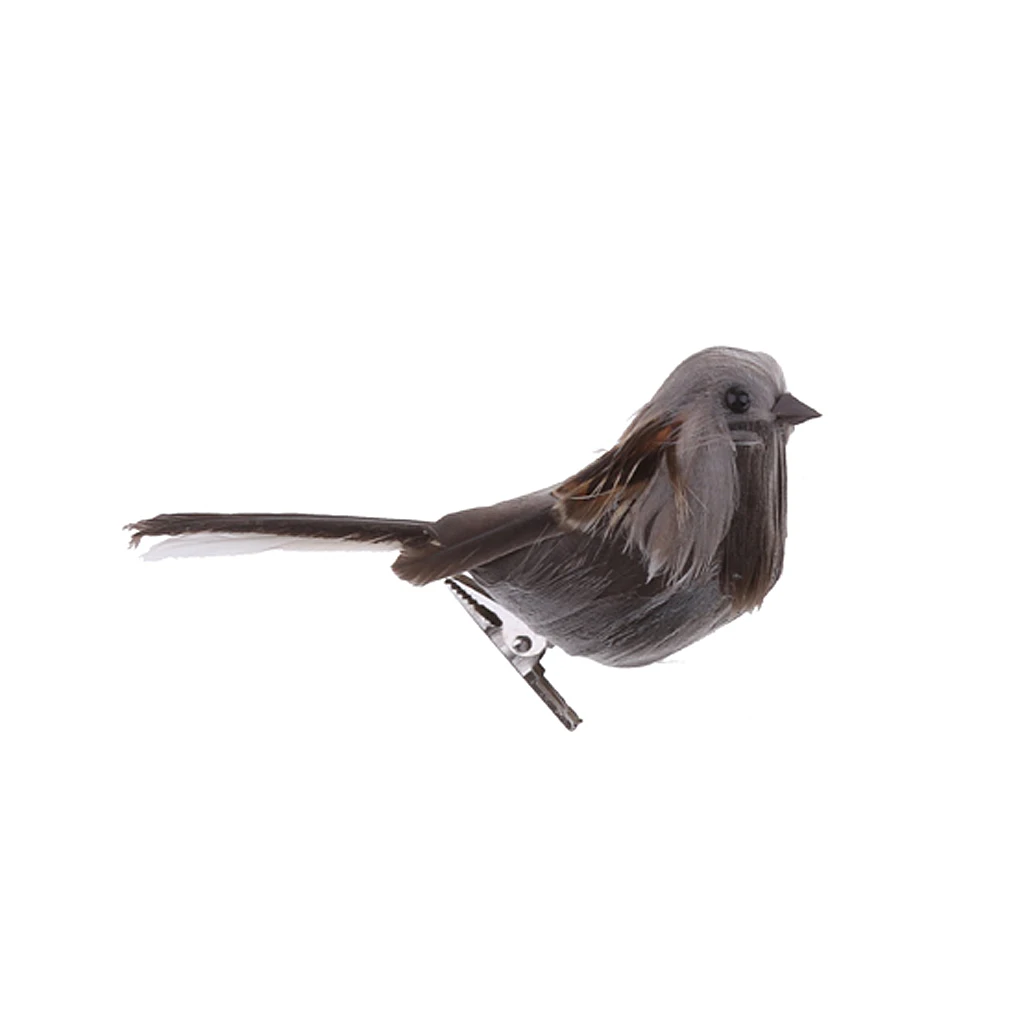 Декоративные искусственные животные перо поддельные птицы Magpie с зажимом для