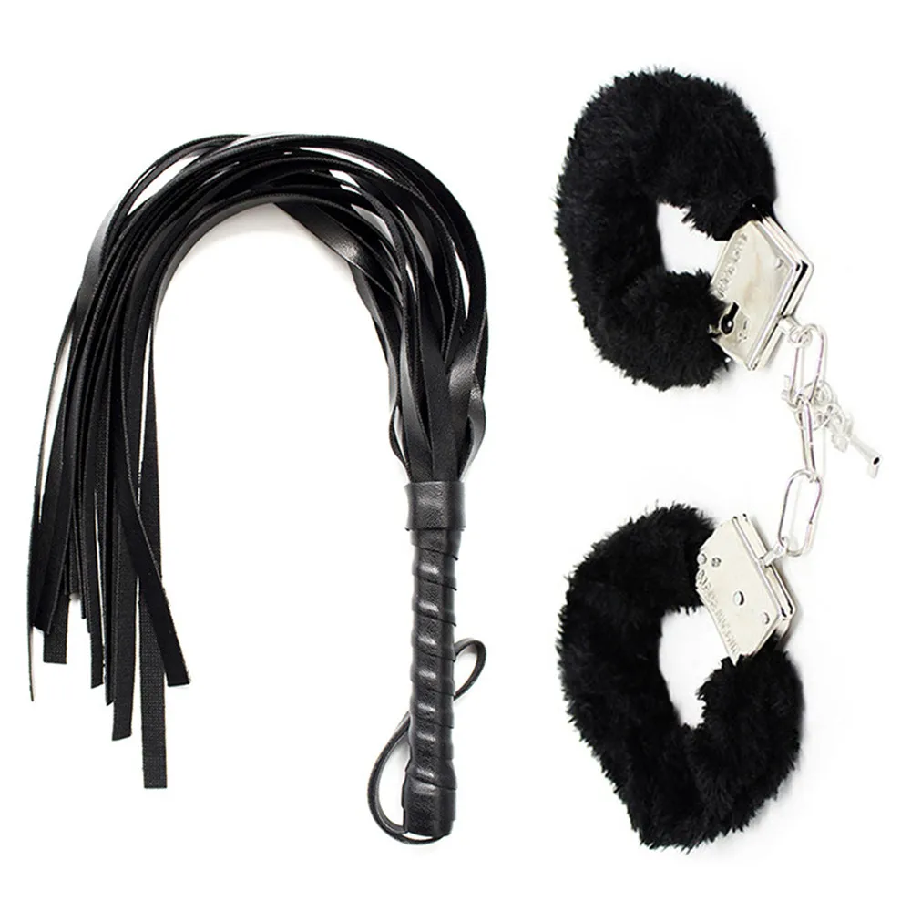 Для женщин серии пикантной кожаной обуви с хлыст-флоггер металлический плюшевая