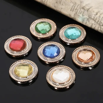 

2016New 100Pcs Plastic Base Acryl Rhinestone Buttons/Buckle Embellishment button DIY accessories PLY08