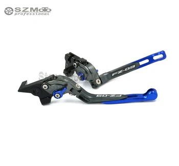 

For YAMAHA FZ9 FZ-9 FZ-09 2014-2018 2015 Front Rear Brake Lever Motorcycle Adjustabale Folding Extendable With Logo Blue Red