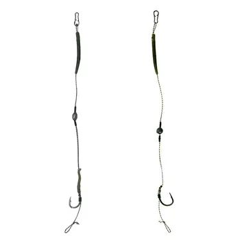 

2Set/Pack Carp Fishing Leader Hook Hair Rig Exchange Spare Hooks Terminal Accessory