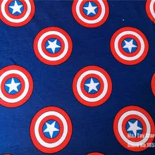 50X188 см, Мстители, Капитан Америка, щит, Трикотажная хлопковая ткань, пэчворк, сделай сам, одежда для маленьких мальчиков, материал, прошитая футболка