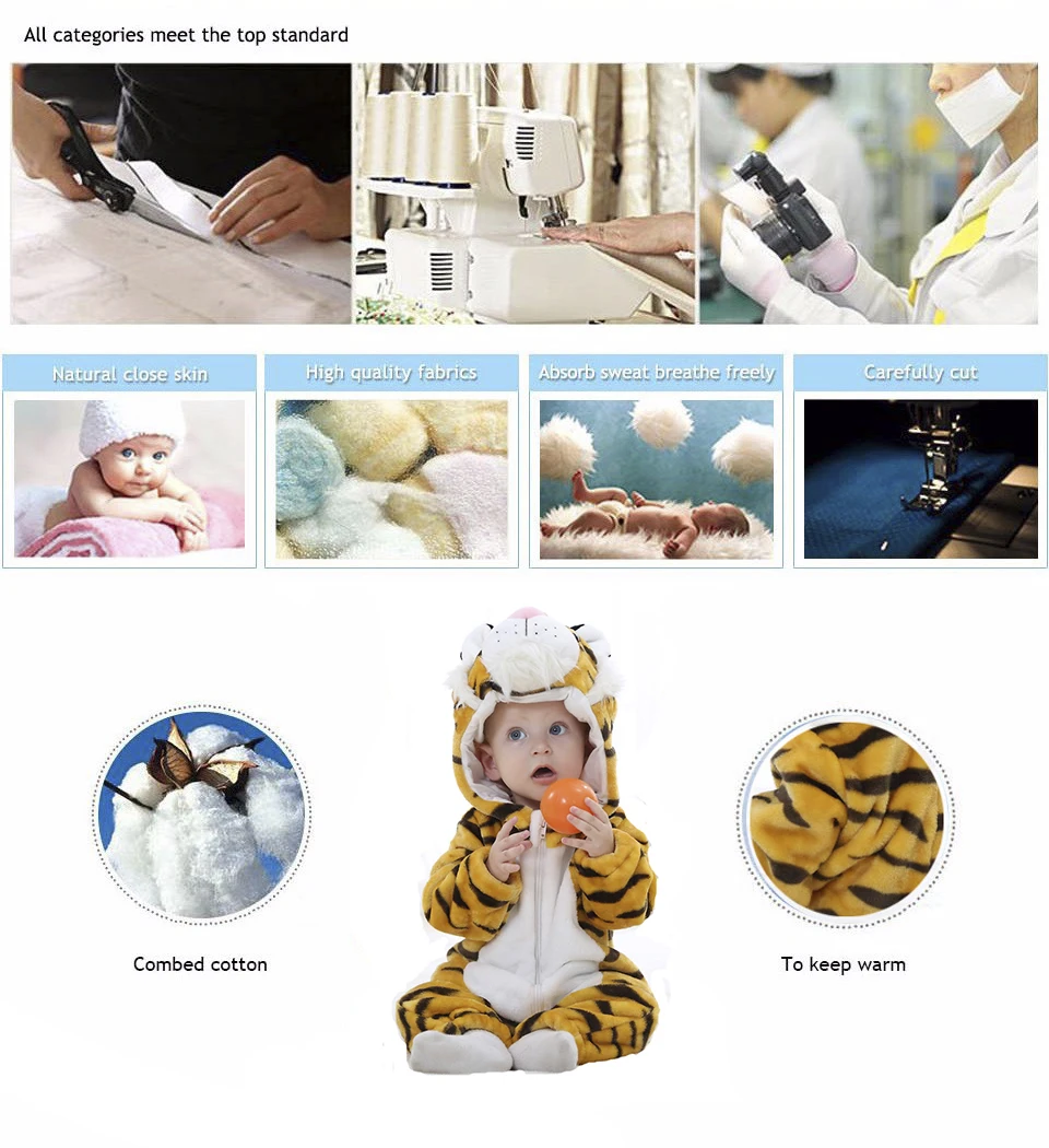 Одежда для малышей; Милые фланелевые комбинезоны с рисунками животных; Комбинезоны для маленьких мальчиков и девочек; теплая одежда с капюшоном для новорожденных
