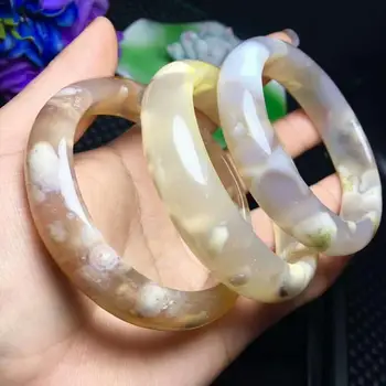 

Natural Cherry agate Gemstone Women Bangle AAAA Inner Diameter 60-52mm