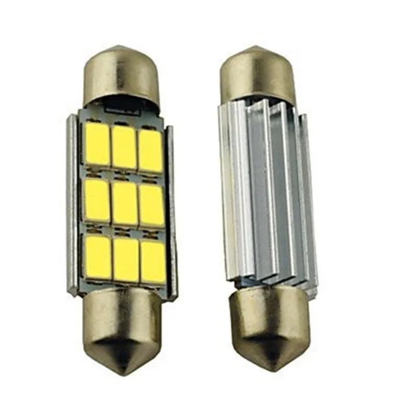 10 Pz Lampada Led Canbus Siluro 39Mm 9 Led Smd 5630 Frete