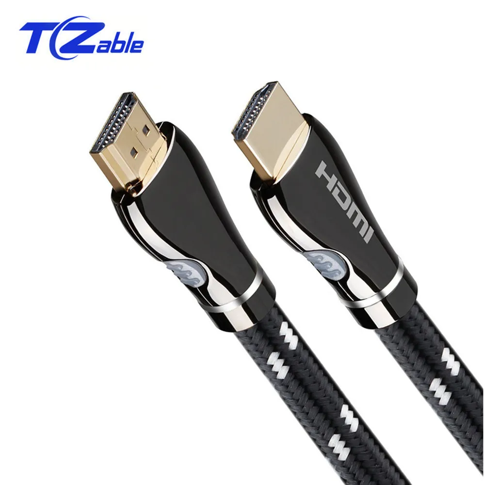 

HDMI Cable 2.0 Gold Plated 4K 18Gbps 3D Extension Cables With Audio Video Wire 1m 1.5m 2m 3m 5m 8m 10m 15m Black white Braid