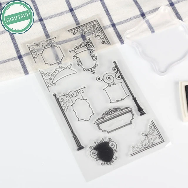 europe street sign diy silicone rubber clear stamp seal sheet corner scrapbooking diary note card making