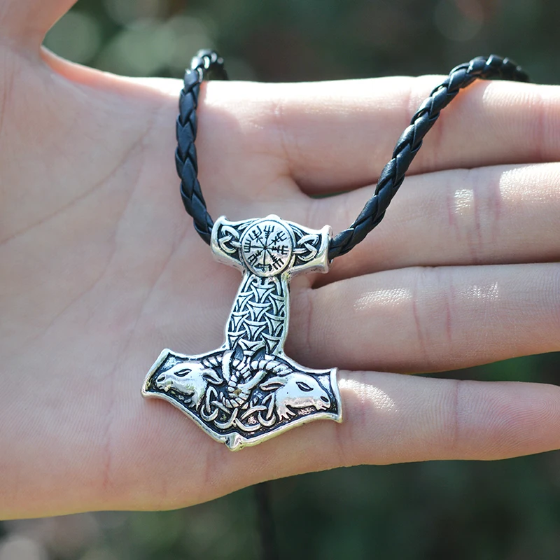 QIHE-JEWELRY-Norse-Vikings-Amulet-Goat-Thor-s-Hammer-Pendant-Necklace-Original-Animal-Knot-Viking-Jewelry(2)
