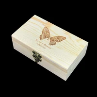 KAMBERFT design handmade feather bow tie brooch wooden box set high quality men's bowtie leather tie for wedding party banquet 6