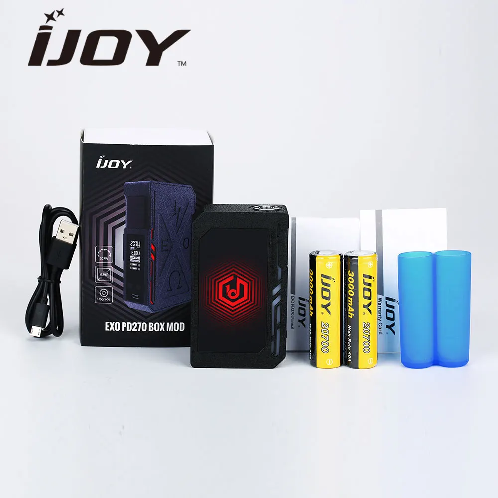 

Original 207W IJOY EXO PD270 Box Mod 6000mAh W/ 2pc 20700 Battery Wrinkle Finish &RGB Back-light E Cigarette Mod VS Pd1865 Mod