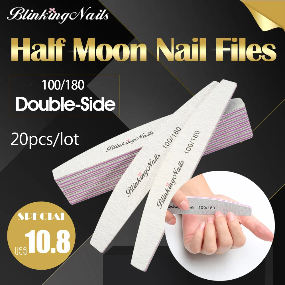 BlinkingNails 20pcs/lot Disposable Manicure Files Lime Nails Files