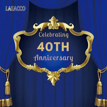 

Laeacco 40th Anniversary Party Surprises Communion Decor Wall Personalized Backdrops Photography Backgrounds For Photo Studio