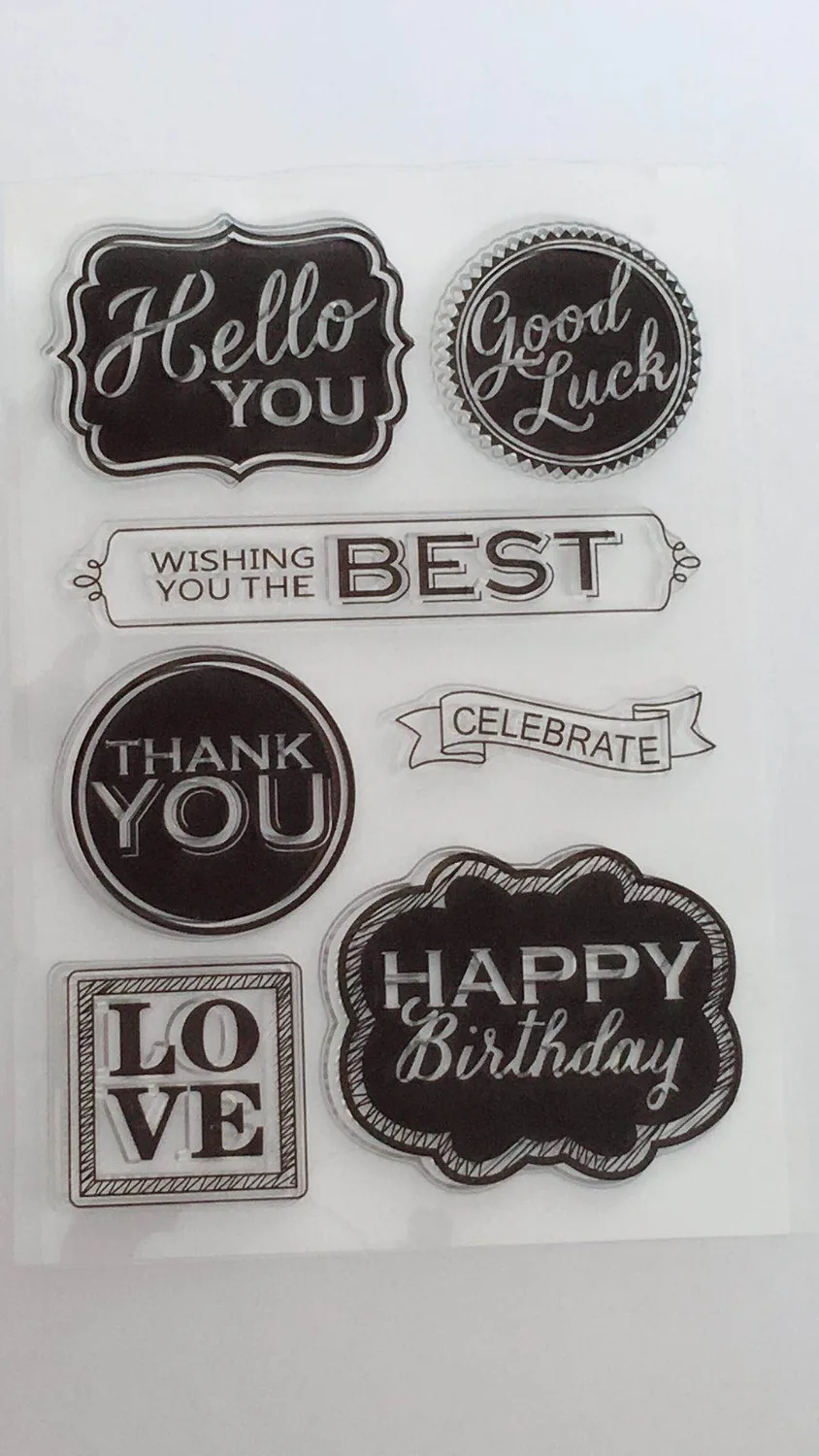 junminTransparent Clear Silicone Stamps Seal for DIY Scrapbooking Photo