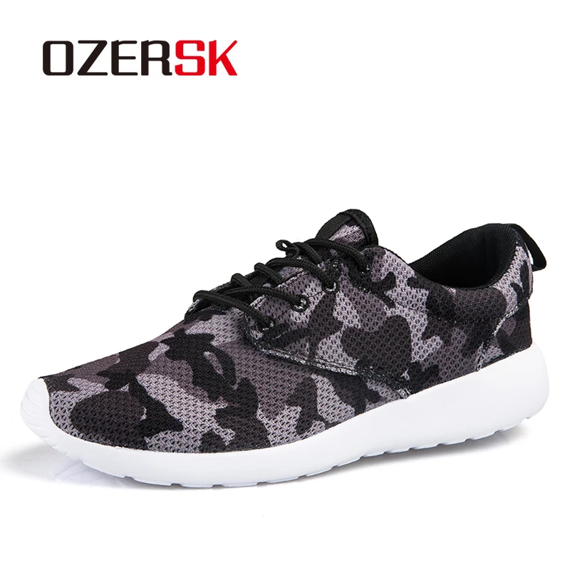 

OZERSK New Camouflage Sneakers Men Comfortable Breathable Casual Men Shoes Lace up Loafers Mesh Shoes Man Walking Footwear