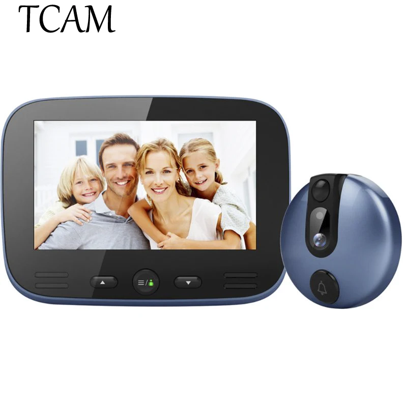 

4.3 Inch LCD Colorful Screen Video Doorbell Camera Viewer Smart Electronic Cat Eye Peehole for Night Vision Motion Detection Hom