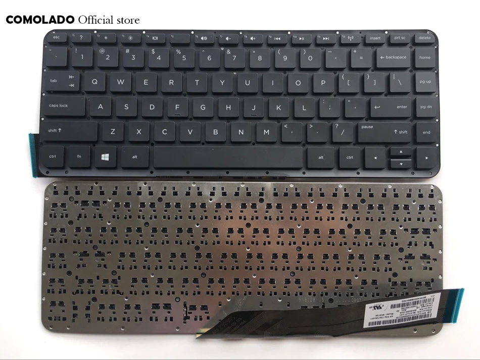 Английская клавиатура для HP Pavilion 13 p100 x2 p US черная без рамки макет|Клавиатуры