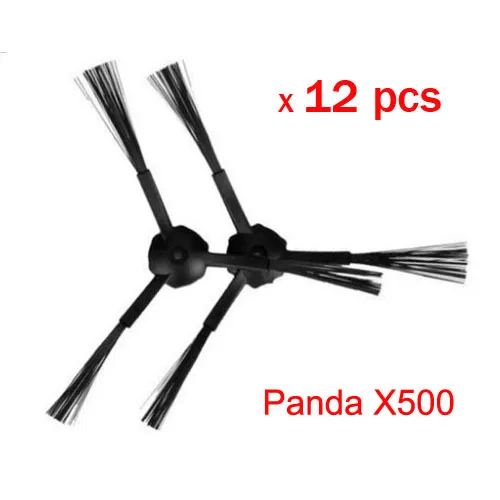 

12 pcs(6 set)3-arm side brush Replacement For panda X500 ECOVACS CR120 vacuum cleaner accessories