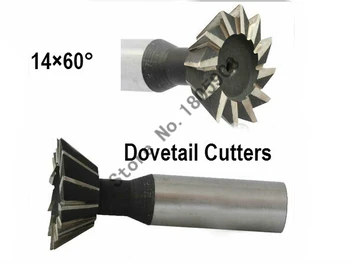 

2PCS 14MM*60 degrees high speed steel straight shank dovetail milling cutter, high speed steel straight shank milling cutter