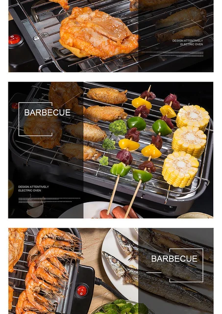 Americana 200sq. Inch Electric Cart Grill with Wire Shelf Electric Grill  Electric Grills Smokeless 21.50 X 40.50 X 21.50 In - AliExpress