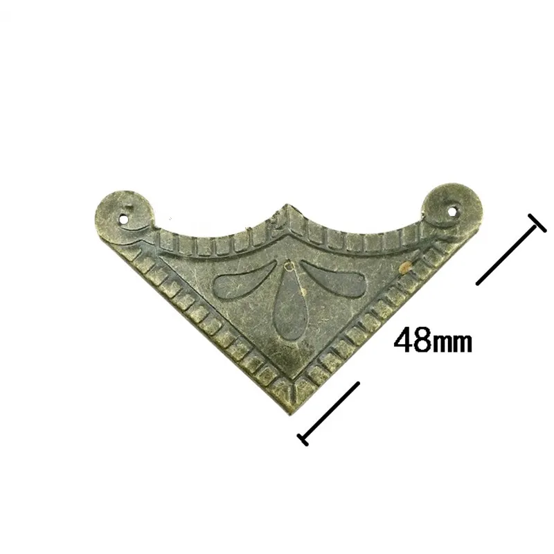 

Bronze Tone Wooden Box Protector Book Album Menu Folder Corner Protectors,Ancient Pattern Coners,48*48*11mm,4Pcs