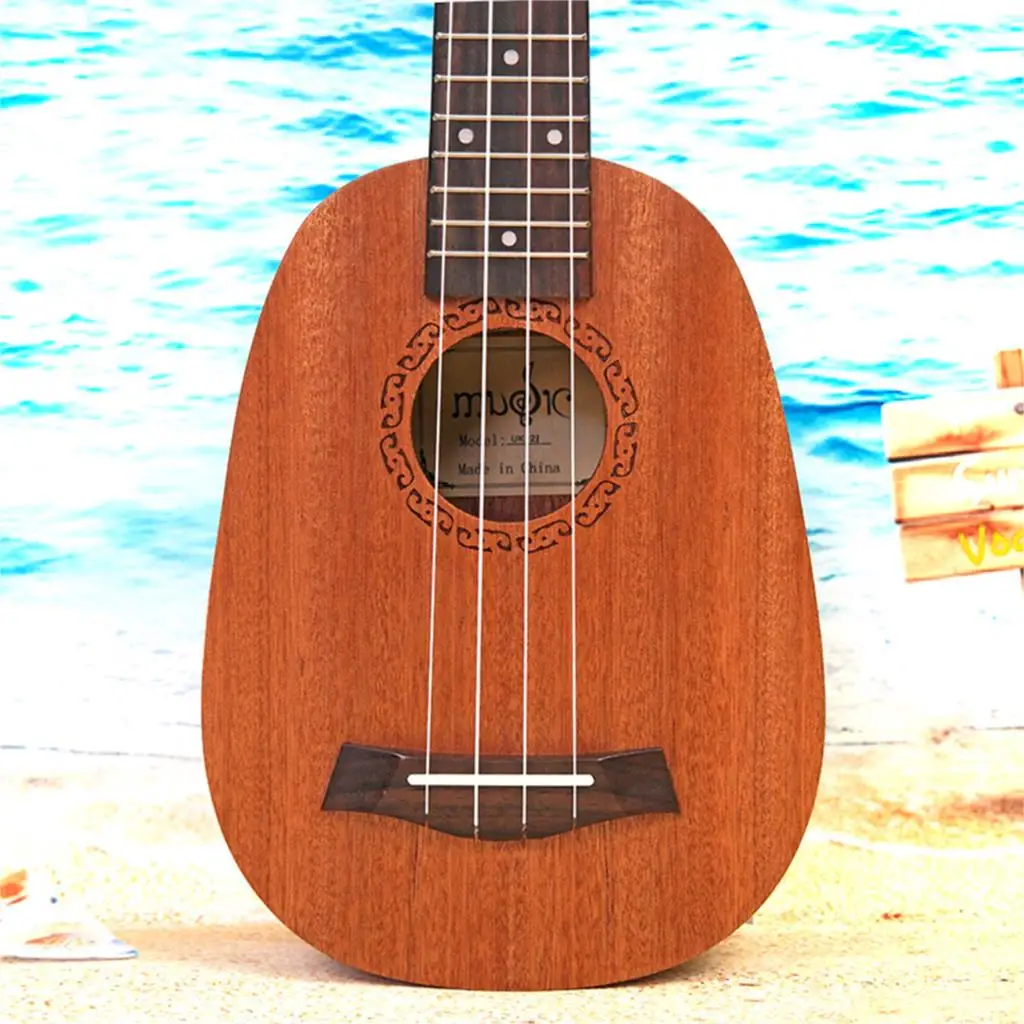 21 inch Soprano Pineapple Bucket Uke4 Strings ukeSapele ukuguitaacoustic small guitar solid body uke Concert 21 inch Soprano Pineapple Bucket Uke4 Strings ukeSapele ukuguitaacoustic small guitar solid body uke Concert