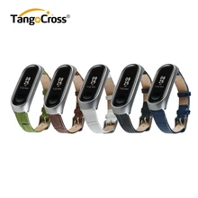 

Metal Case Genuine Leather Wrist Strap For Xiaomi Mi Band 3 Strap Miband 3 Bracelet Smart Wristband of Mi Band 3 Correas 5 Color