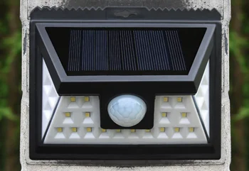

Solar 24LED three-sided integrated street lamp human body induction wall lamp garden garden lamp
