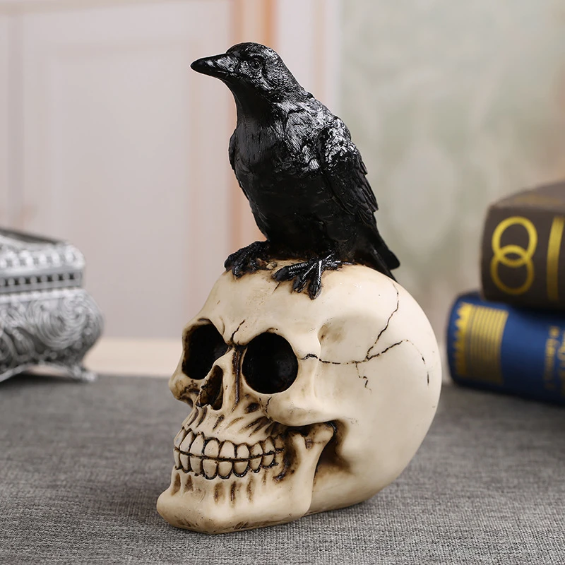 Mrzoot Resin Craft Statues For Decoration Skull Crow Skull Fashion Home Decor Creative Statue Personalized Ornaments Statues Sculptures Aliexpress