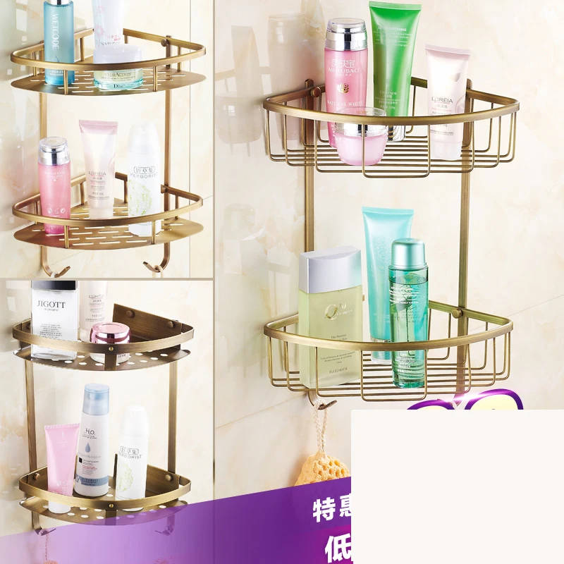 Copper tripod rack bathroom European antique bathroom rack toilet