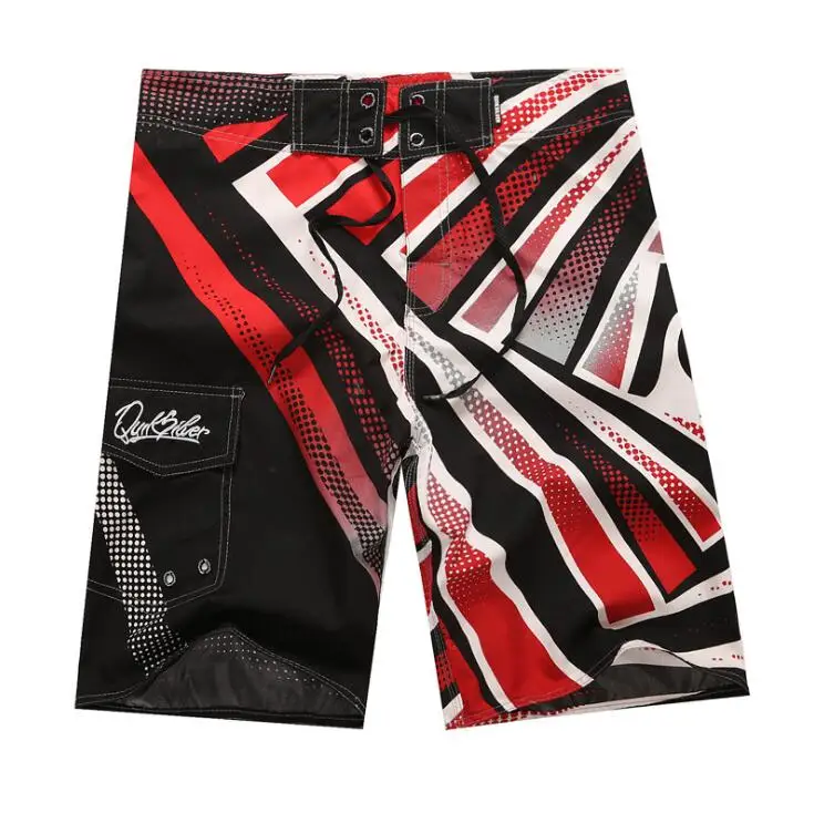 

Shoreline summer men surf double pockets shorts cool sports beach half length wave blue men leisure swimming shorts quick dry