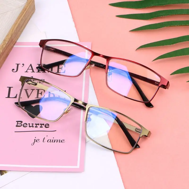 

Anti Blue Light Reading Glasses Progressive Multiple Focus Eyewear Near Far Sight Alloy Frame