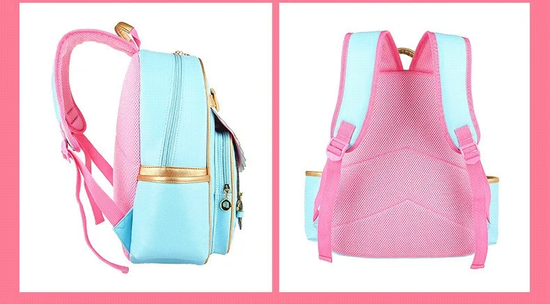Children Kids Girls Princess Faux PU Leather Backpack Kid Pink Cute Bowknot Primary School Backpacks Daypack Mochila Bag