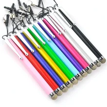 1000 шт/лот тканевый стилус для емкостного сенсорного экрана телефона планшета ПК с пылевыми пробками 10 цветов оптом может напечатать логотип
