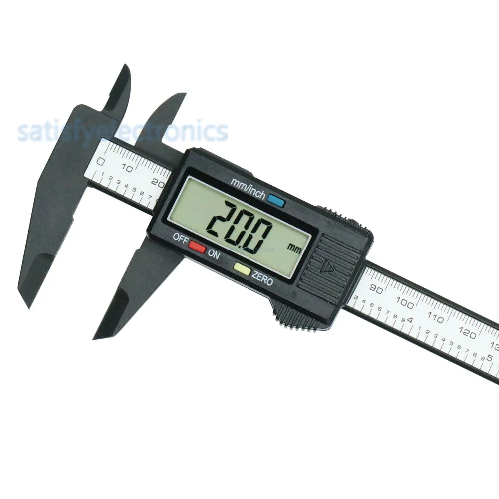 

Digital Vernier Calipers measure 150mm 6inch LCD Electronic Carbon Fiber Gauge height measuring instruments micrometer