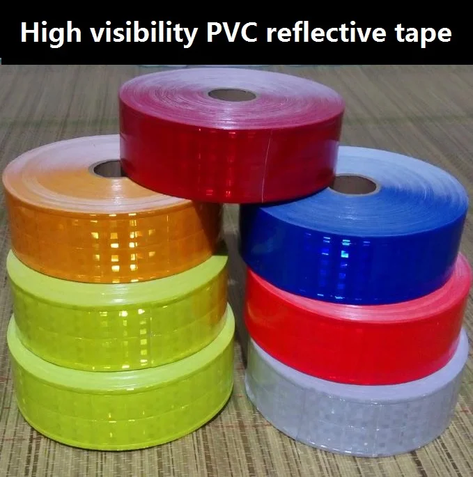 

Night Reflective Flashing Small square Warning Fluorescent PVC tape Reflective Safety Vest Garment Accessories Reflective Strip