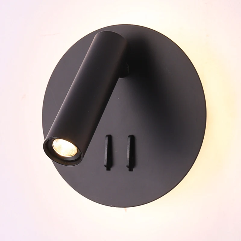 

Modern LED wall lamps Nordic round aluminum wall lights fixtures for passage corridor Bedroom bedside lamp Wall Sconces 85-265V