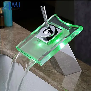 Waterfall Faucets For 2017 Contemporary Waterfall Bathroom Sink Faucet Mixer Tap Basin Vessel Chrome Finish