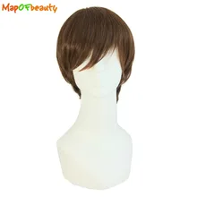 MapofBeauty короткие прямые волосы 25 см 3 цвета черный коричневый темно коричневый синтетические парики Высокая температура волокна Nautral косплей парик