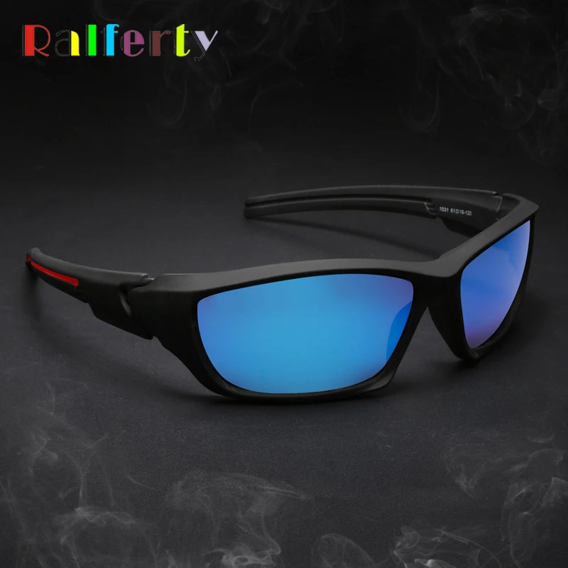

Ralferty Sport Sunglasses Men Polarized High Quality UV400 Black Blue Mirror Sun Glasses Driving Fishing Goggles Sunglases K1031