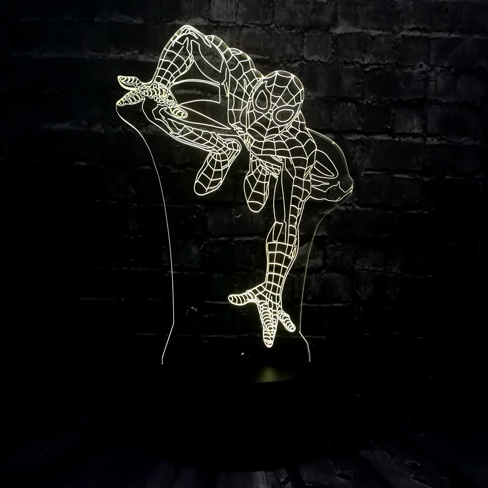 Marvel Legend Spider Man Led Night Light Spiderman Venom Bedroom