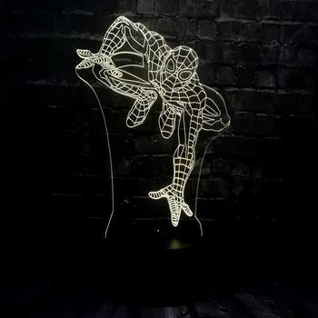 

Marvel Legend Spider Man LED Night Light SpiderMan Venom Bedroom Sleep Light Color Change Kid Christmas Boy Gift Toy Desk
