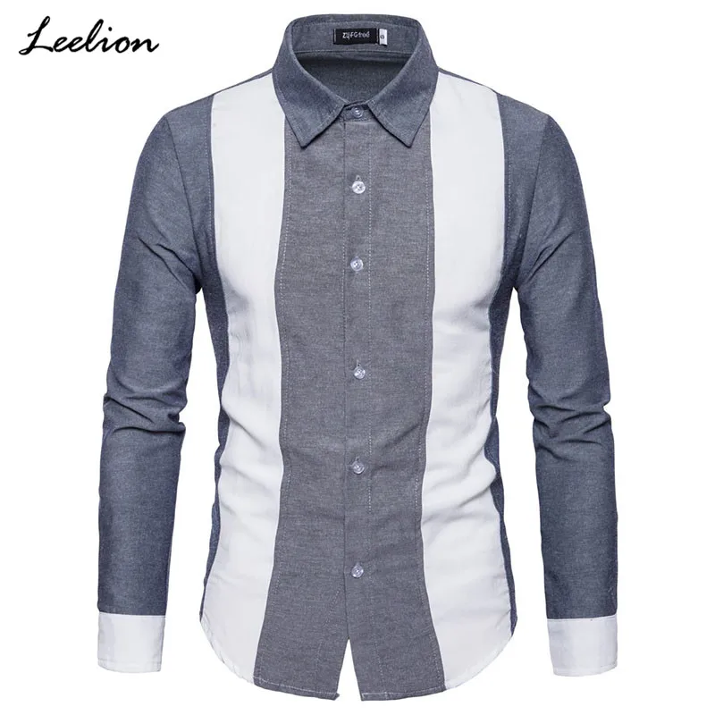 LeeLion 2018 Spring New Shirts For Men Striped Long Sleeve Mens Clothes ...