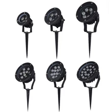 Светодиодный светильник для лужайки, 3 Вт, 6 Вт, 9 Вт, 12 Вт, 18 Вт, 36 Вт, наружный садовый Точечный светильник для украшения двора, водонепроницаемый светильник для лужайки