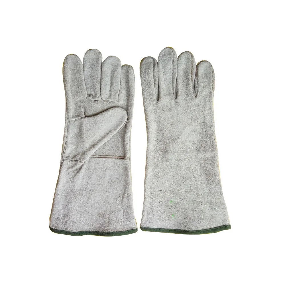 

Electric Welding Safety Gloves Cowhide Industry Welder Solderer Working Glove Free size (5 Pair/Pack)